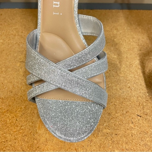 Gianni Bini Glitter Ankle Platform Heels NWOT Sz 9.5 - Picture 4 of 6